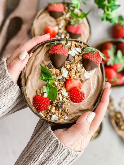 Bol de smoothie fraises et cacao - SETA Organic