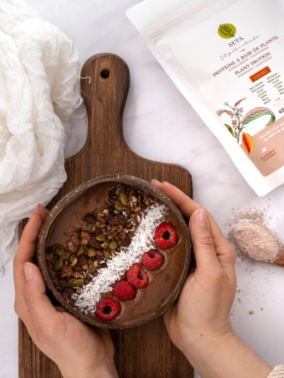 Bol de smoothie protéiné au café moka - SETA Organic
