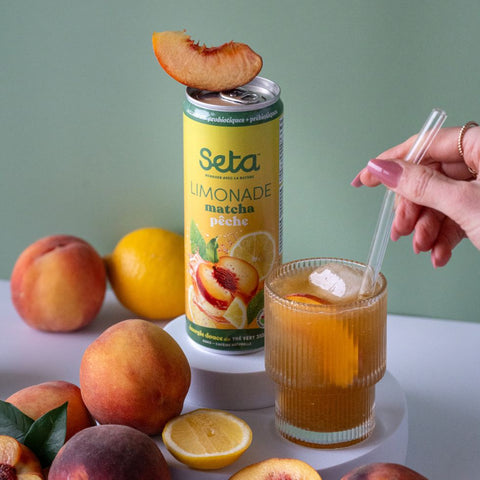 Limonade matcha - Pêche
