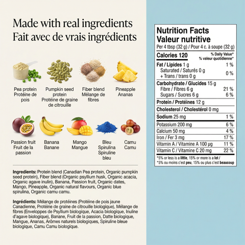 Smoothie protéiné Bleu Tropical